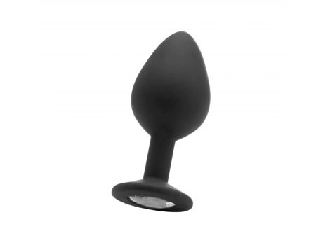 Korek analny Diamond Ouch! czarny duży 8 cm - 2