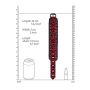 Kajdanki Ouch! bordowe z diamentami neoprenowe - 10