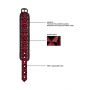 Kajdanki Ouch! bordowe z diamentami neoprenowe - 9