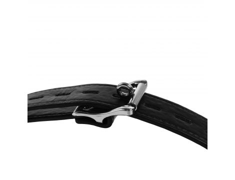 Open Mouth Gag Head Harness with Plug Stopper - Black - 10