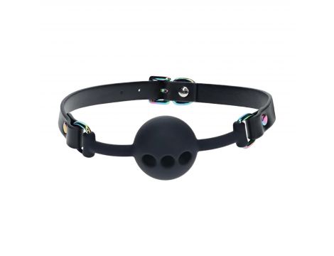 Knebel kulkowy silikonowy Venice Collection Ouch czarny - 3