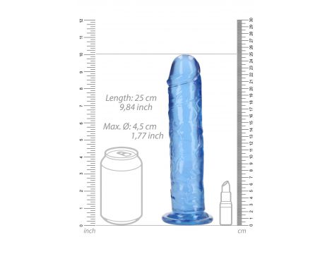 Dildo realistyczne RealRock przezroczyste z przyssawką 23 cm - 7