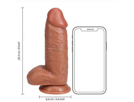 Dildo realistyczne RealRock grube z moszną cieliste 20 cm - 6