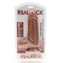 Dildo realistyczne RealRock grube z moszną cieliste 20 cm - 2