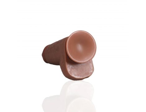 Dildo realistyczne RealRock grube z moszną 23 cm cieliste - 9