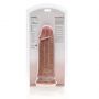 Dildo realistyczne RealRock grube proste 23 cm beżowe - 5