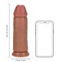 Dildo realistyczne RealRock grube proste 23 cm beżowe - 8