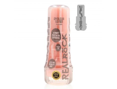 Masturbator waginalny RealRock Easy Rider cielisty TPE 21,5 cm