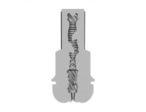 Masturbator RealRock Easy Rider przezroczysty TPE 21,5 cm - 7