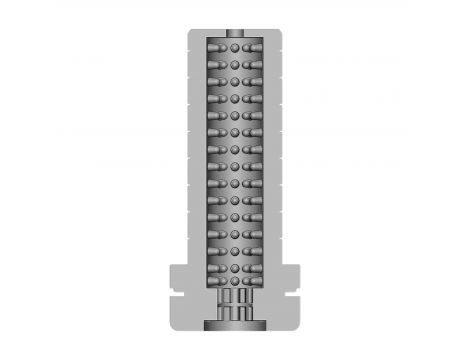 Masturbator teksturowany RealRock niebieski 21 cm - 6
