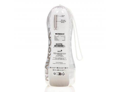 Masturbator teksturowany Easy Rider RealRock transparentny 21 cm - 10