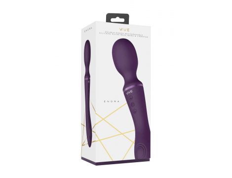 Różdżkowibrator silikonowy Vive Enora fioletowy USB 22 cm - 11