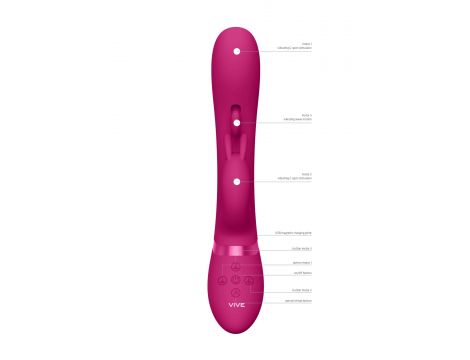Wibrator króliczek Vive Tama różowy USB 27,6 cm - 6