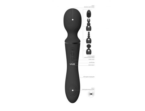 Stymulator łechtaczki Vive Nami czarny silikonowy USB - 2