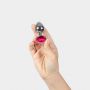 FUCHSIA JEWELLED METAL BUTT PLUG S - 3