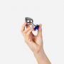 Korek analny metalowy Secret Play niebieski 3,4 cm - 3