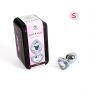 CLEAR CRYSTAL HEART METAL BUTT PLUG S - 2