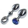 MALESATION Alu-Plug with handle & crystal large, chrome - 4
