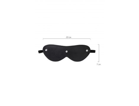 Maska BDSM Anonymo skóra PU czarna 24 cm - 4