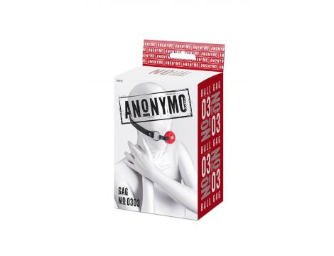 Knebel BDSM Anonymo regulowany czerwono czarny 64 cm - 3