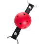 Knebel BDSM Anonymo regulowany czerwono czarny 64 cm - 5
