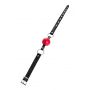 Knebel BDSM Anonymo regulowany czerwono czarny 64 cm - 9