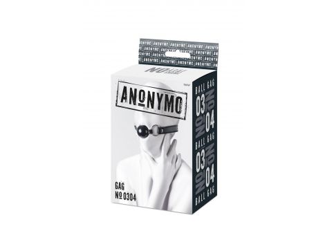 Knebel kulowy Anonymo TPR czarny 64 cm - 3
