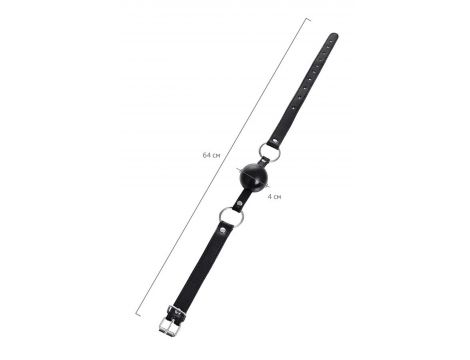 Knebel kulowy Anonymo TPR czarny 64 cm - 5