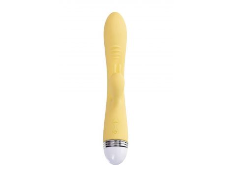 Wibrator króliczek Flovetta Aster silikonowy żółty USB 22 cm - 2