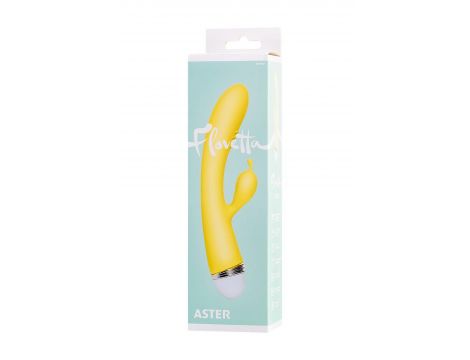 Wibrator króliczek Flovetta Aster silikonowy żółty USB 22 cm - 6