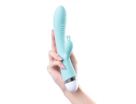 Wibrator króliczek Flovetta Iris silikonowy miętowy USB 22 cm - 5
