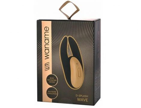 Masażer WANAME Wave złoto czarny silikon USB 9 cm - 3