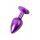 Purple anal plug TOYFA Metal with purple round-shaped gem