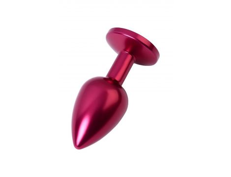 Red anal plug TOYFA Metal with a red colored gem