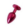 Red anal plug TOYFA Metal with a red colored gem - 2