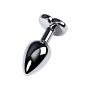 Korek analny srebrny Metal by TOYFA z fioletowym sercem 7 cm - 5
