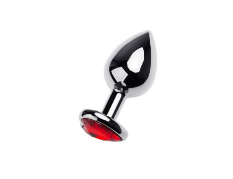 Korek analny metalowy TOYFA z czerwonym kryształkiem 8 cm - 7