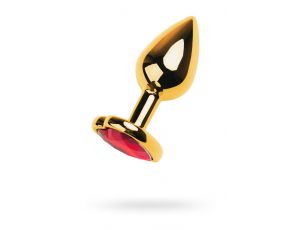 Gold anal plug with gem