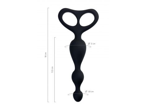 TOYFA POPO Pleasure Anal Beads Black - 10