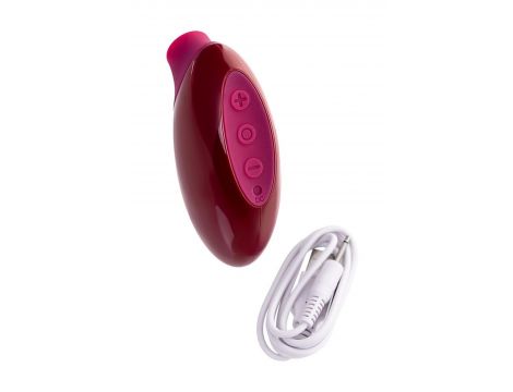 Stymulator próżniowy Myrty bordowy USB 9,8 cm - 4