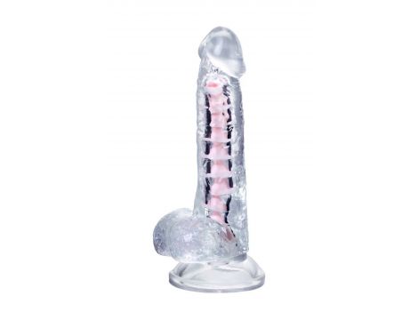 Elastyczne dildo A Toys Paret przezroczyste 18 cm - 4