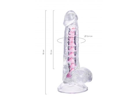 Elastyczne dildo A Toys Paret przezroczyste 18 cm - 8