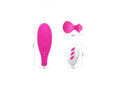 A-TOYS Vibrator for couples Dolphy, silicone, pink, 9.6 cm - 7