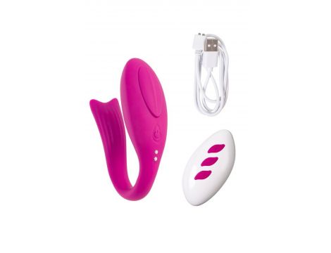 A-TOYS Vibrator for couples Dolphy, silicone, pink, 9.6 cm - 9