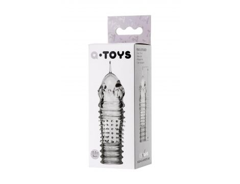A-TOYS, Penis Sleeve, TPR, Transparent, 15.3 cm - 5