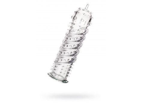 A-TOYS, Penis Sleeve, TPR, Transparent, 15.5 cm