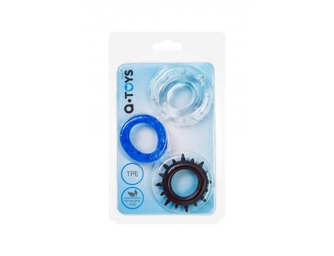 A-TOYS, Cockrings set, 3 pcs.Mix color, TPE, O 3 cm - 5