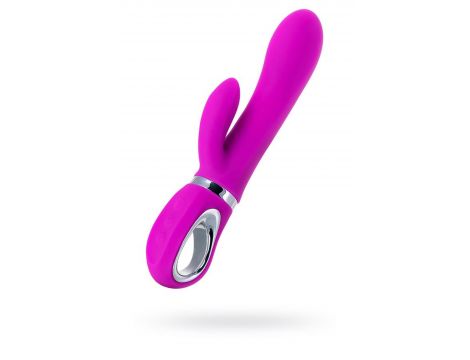 JOS JOLY, Vibrator with clitoral stimulator with WOW mode, silicone, fuchsia, 19.6 cm - 2