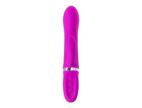 JOS JOLY, Vibrator with clitoral stimulator with WOW mode, silicone, fuchsia, 19.6 cm - 3