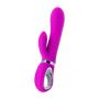 JOS JOLY, Vibrator with clitoral stimulator with WOW mode, silicone, fuchsia, 19.6 cm - 5